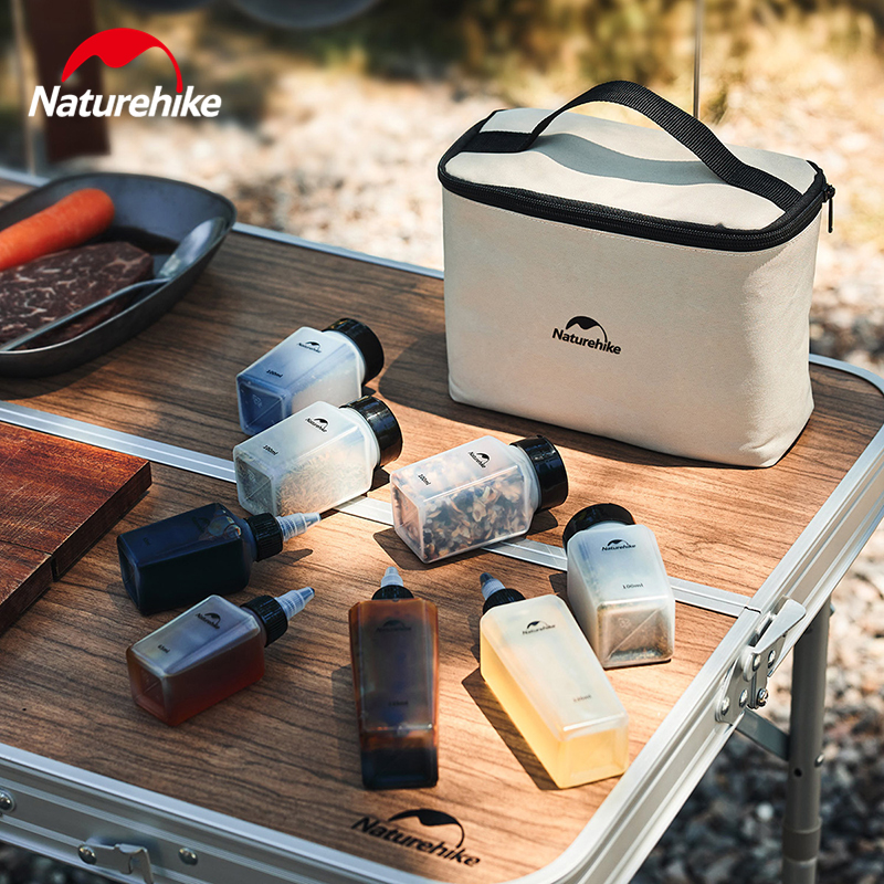 Camping Cooking Full Set - Naturehike Condiment Bottle 6/8pcs Outdoor Portable