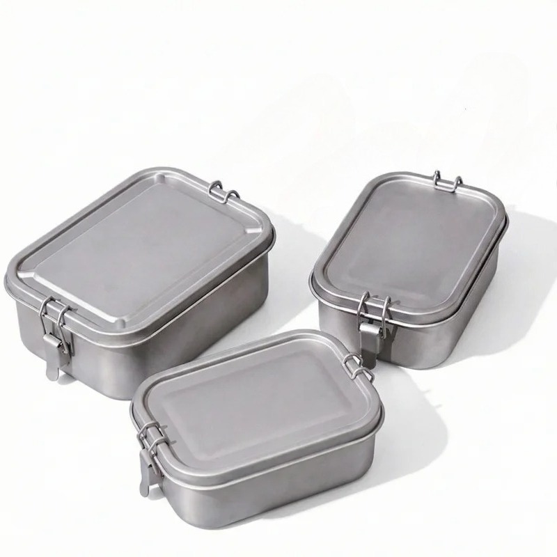 Camping Cooking Food - Stainless Steel Lunch Box With Lid