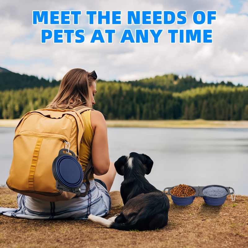 Camping Cooking Food - Travel Folding Dog Bowl, Suitable for
