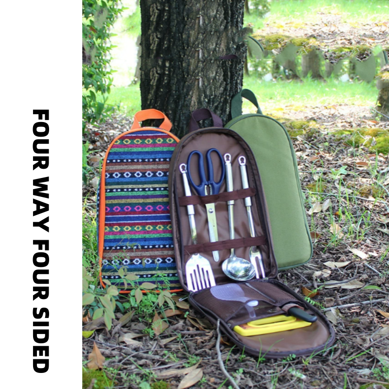 Camping Cooking Equipment Bag - Outdoor kitchen equipment portable set cooking
