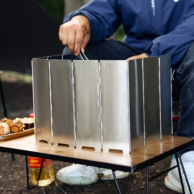 Camping Cooking Windshield - Ultra-Lightweight Aluminum Alloy Wind Shields for