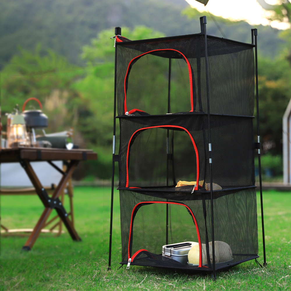 Camping Cooking Equipment - Camping Storage Drying Net 3 Layer