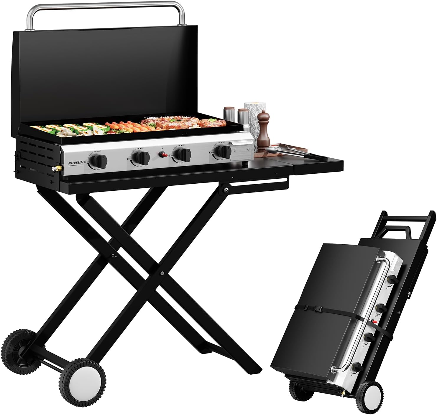 Camping Cooking Roll - Portable Rolling Flat Top Gas Grill