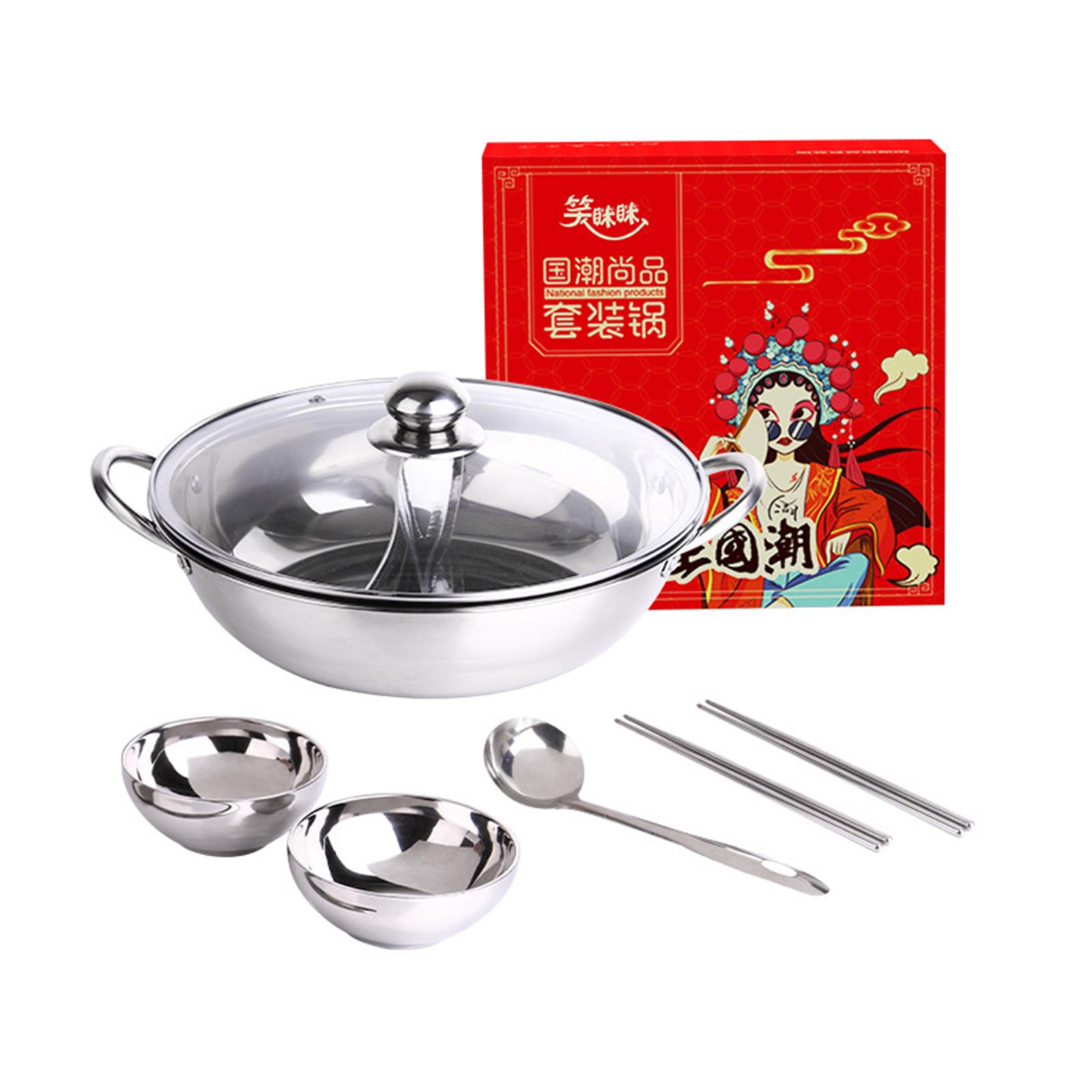 Camping Cooking Pots And Pans - Hot Pot Pan Cooker with Glass