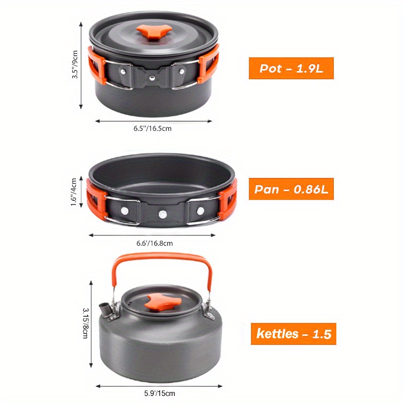 17pcs Camping Cookware Set, Po - Camping Cooking Pan Set review and price