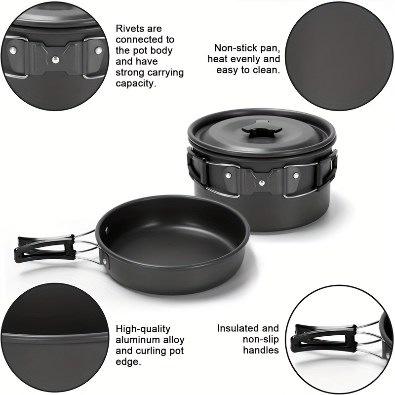 17pcs Camping Cookware Set, Po - Camping Cooking Pan Set review and price