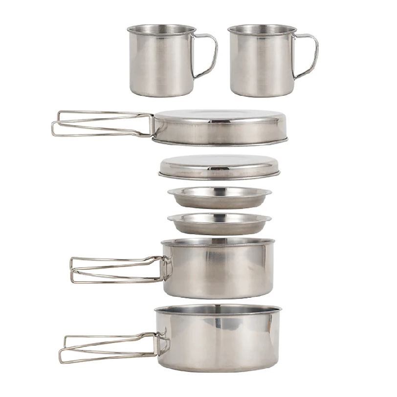 8pcs/Set Camping Cookware Mess - Camping Cooking Roll review and price