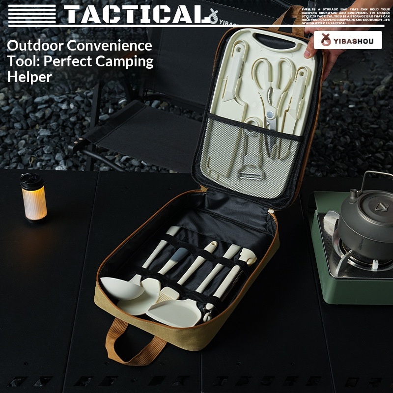 Portable 9Pcs Camping Kitchenw - Camping Cooking Utensil Bag review and price
