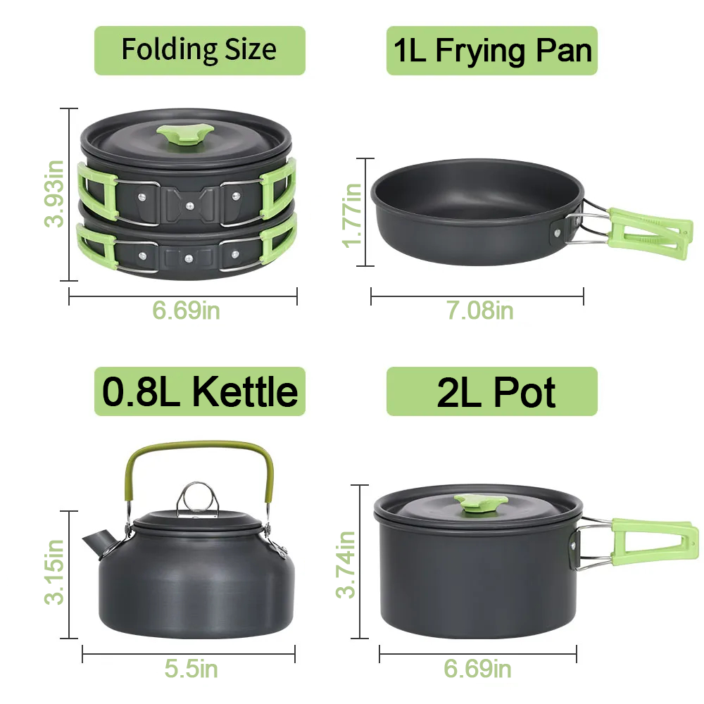 Camping Cookware Set Lightweig - Camping Cooking Set With Kettle review and price