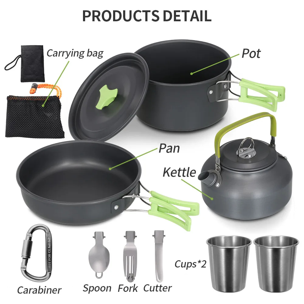 Camping Cookware Set Lightweig - Camping Cooking Set With Kettle review and price