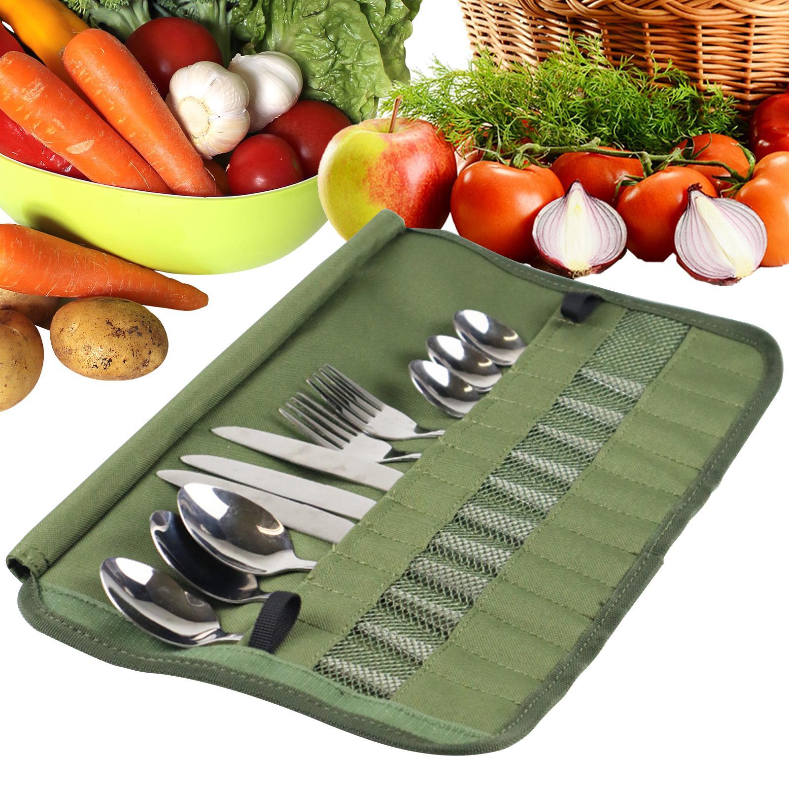 Camping Tableware Roll Bag Kit - Camping Cooking Equipment Bag review and price