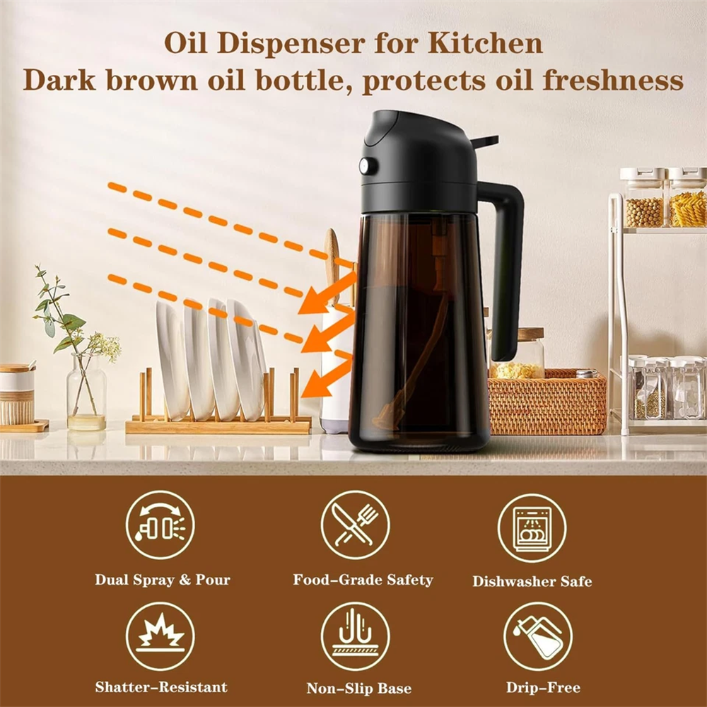 2-in-1 Glass Oil Sprayer & Dis - Camping Cooking Oil Bottle review and price