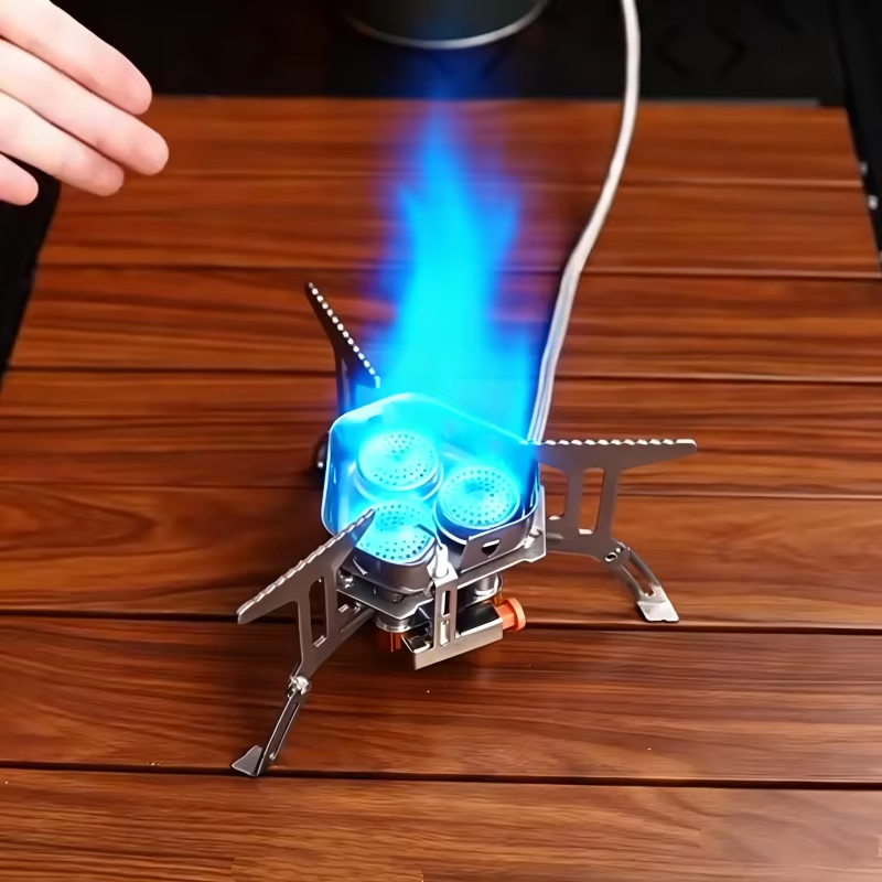 Three-head gas stove portable  - Camping Cooking Full Set review and price