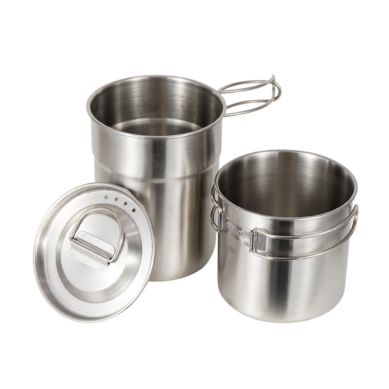 2Pcs/Set Camping Kettle Stainl - Camping Cooking Set With Kettle review and price