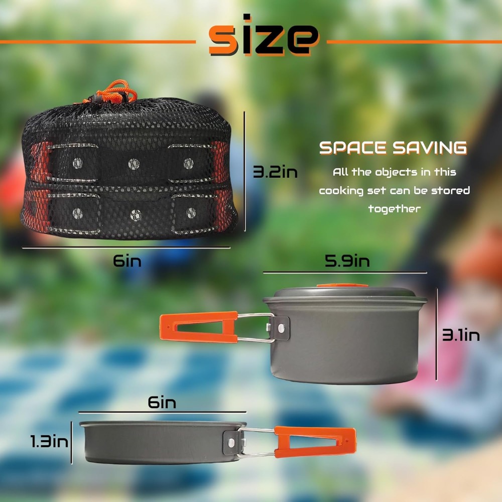 7Pcs Camping Pan Set - Backpac - Camping Cooking Pots And Pans review and price