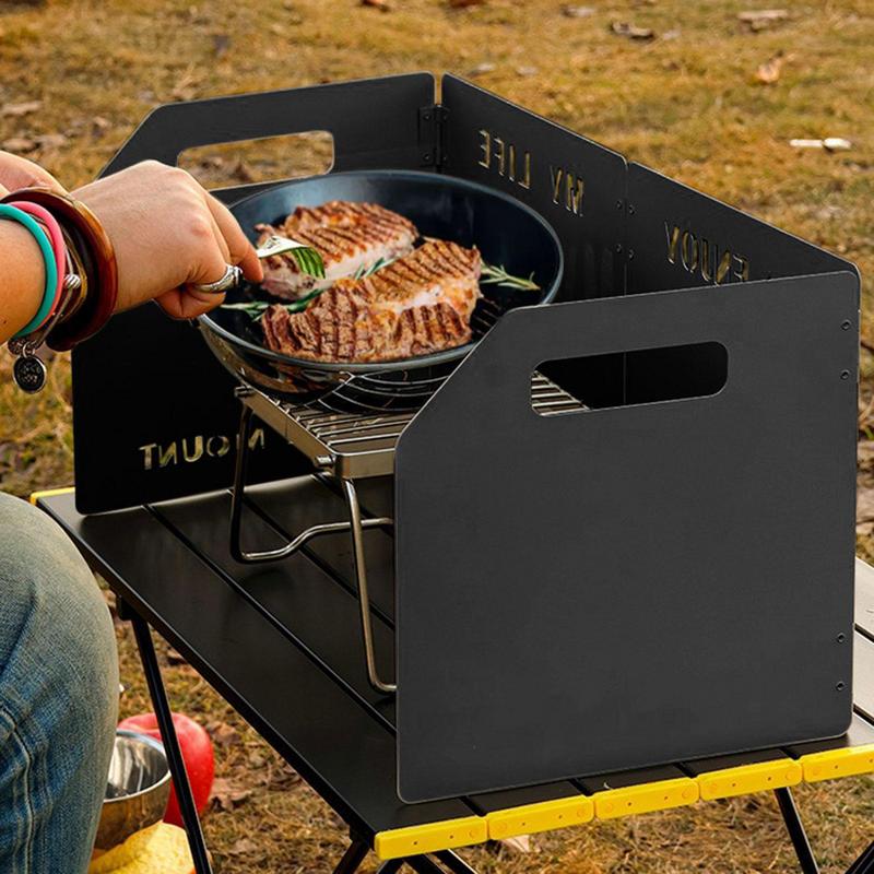 Four-Fold Gas Stove Wind Shiel - Camping Cooking Windshield review and price