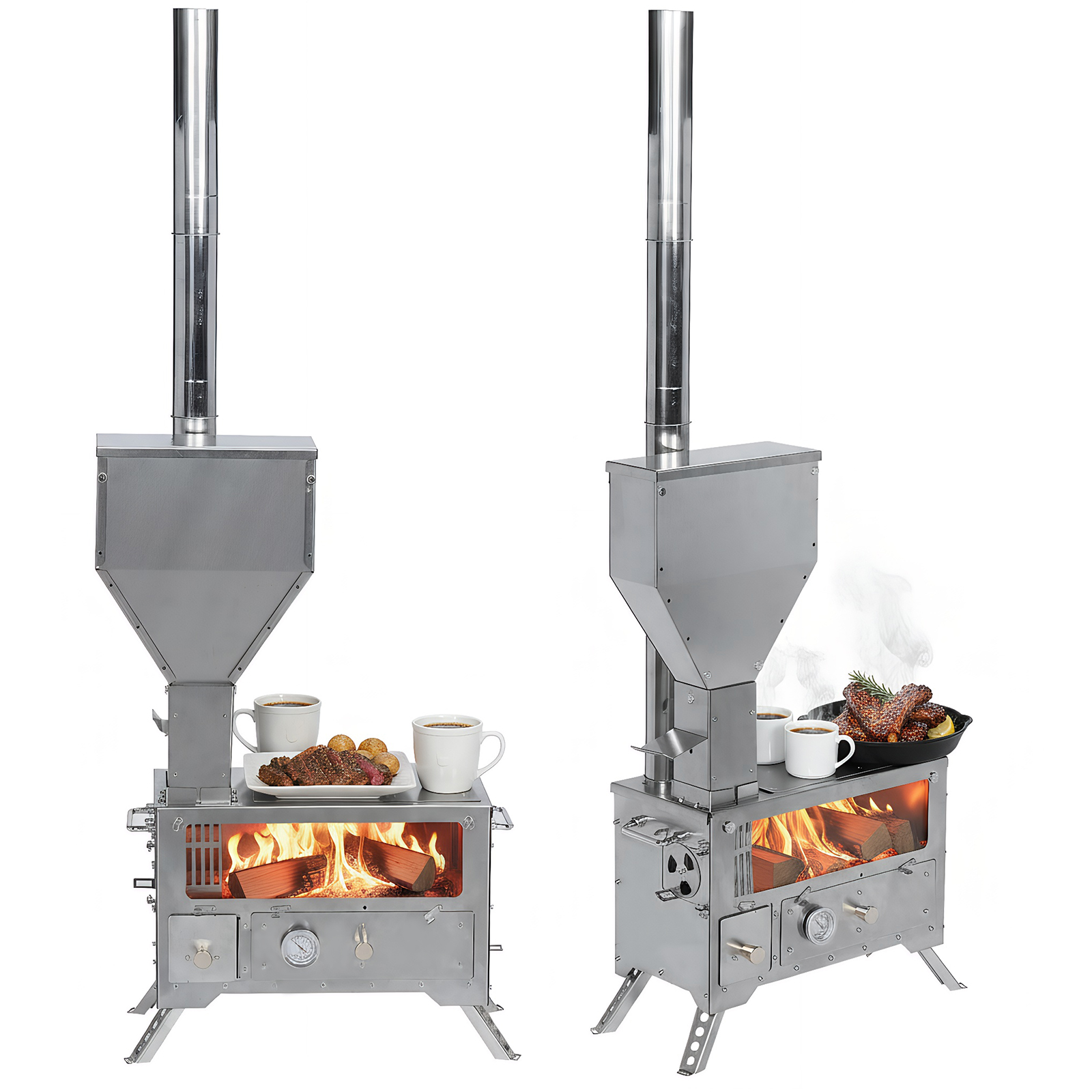 Portable Wood-Burning Camp Sto - Cooking Outdoor Camping review and price