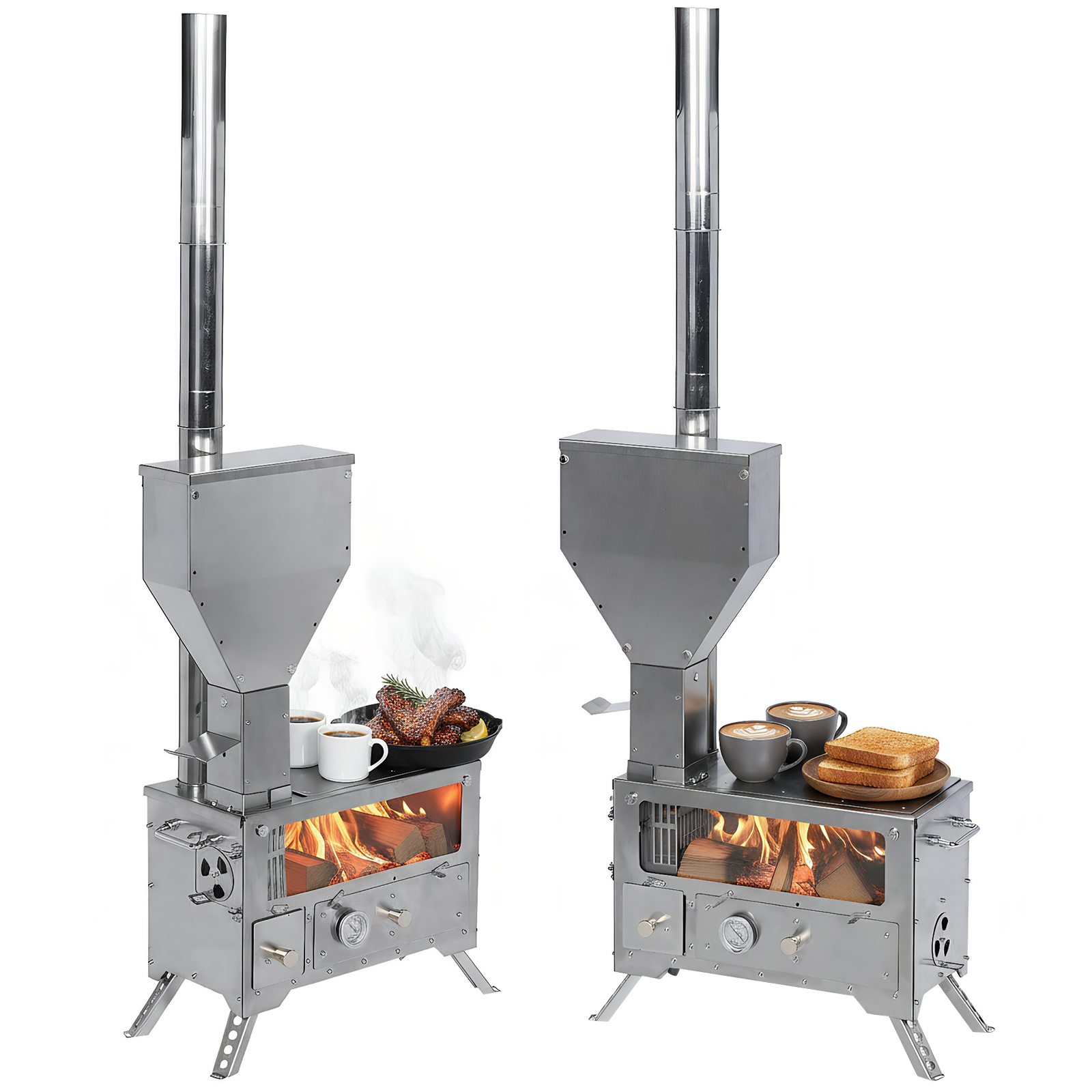 Portable Wood-Burning Camp Sto - Cooking Outdoor Camping review and price