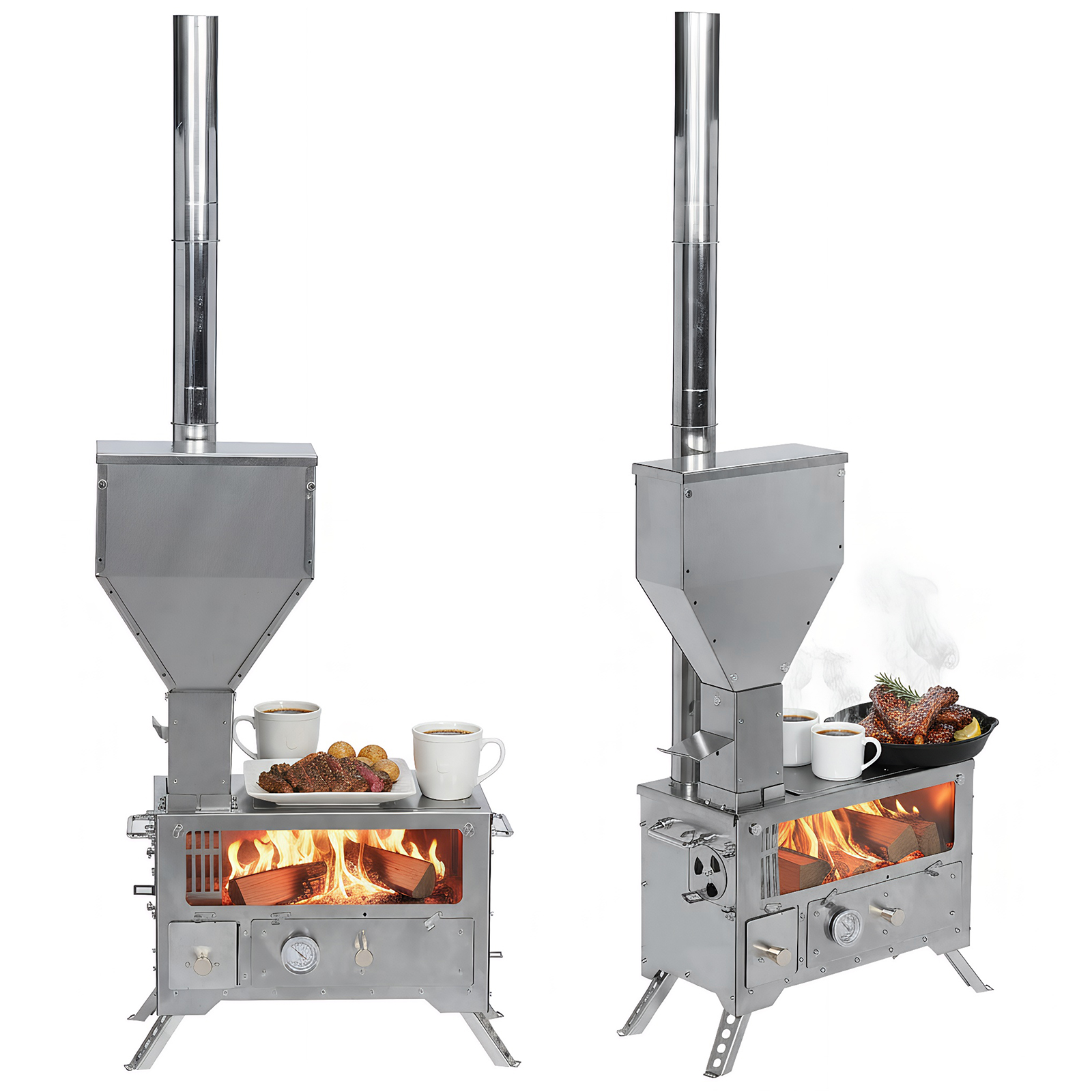 Portable Wood-Burning Camp Sto - Cooking Outdoor Camping review and price