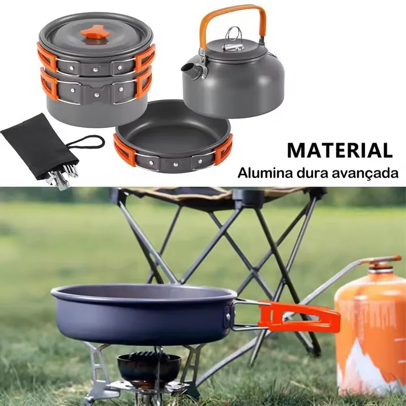 Outdoor Aluminum Alloy Camping - Camping Cooking Set With Kettle review and price