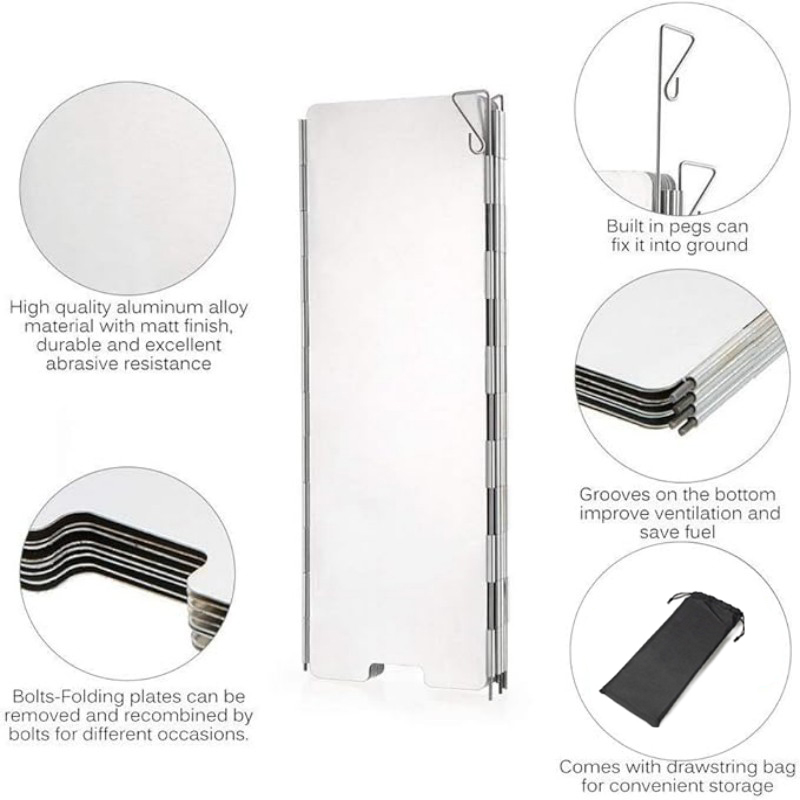 Ultra-Lightweight Aluminum All - Camping Cooking Windshield review and price