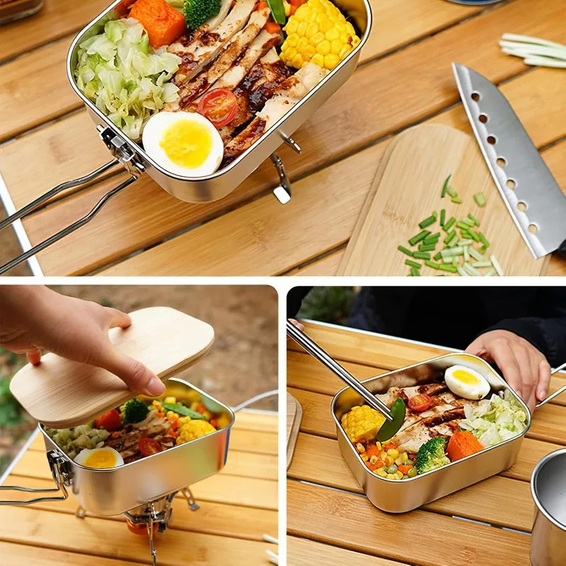304 Stainless Steel Lunch Box  - Camping Cooking Gadgets review and price