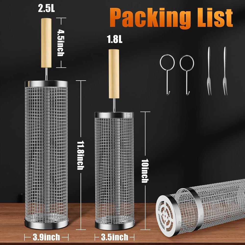 Set of 2 Stainless Steel BBQ G - Cooking Outdoor Camping review and price