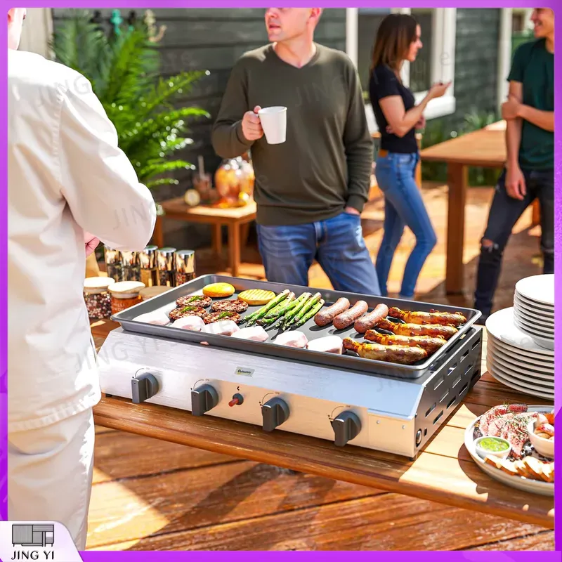 Gas Grill BBQ Grill with Non-S - Camping Cooking Roll review and price