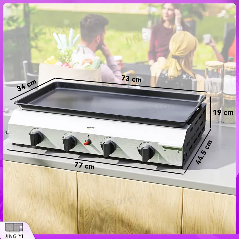 Gas Grill BBQ Grill with Non-S - Camping Cooking Roll review and price