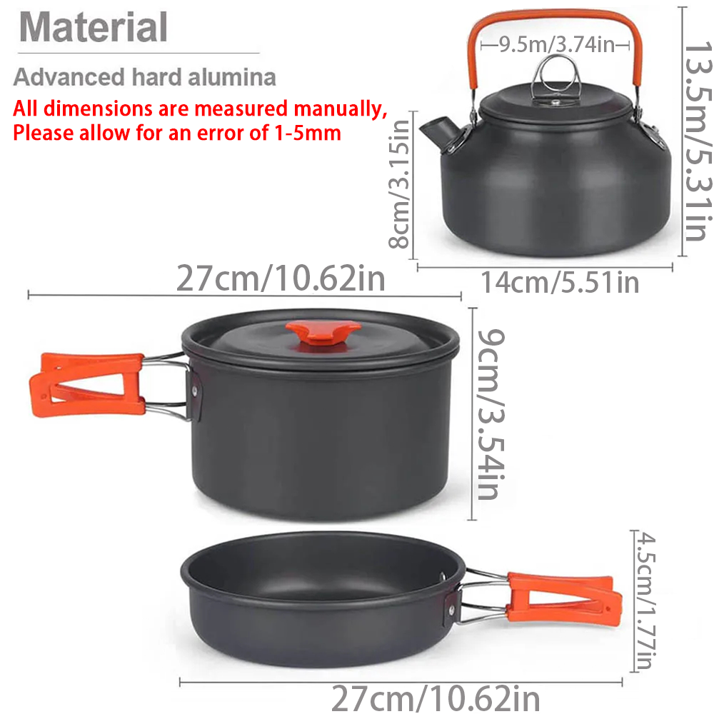1pcs/1set Camping Cookware Kit - Camping Cooking Full Set review and price