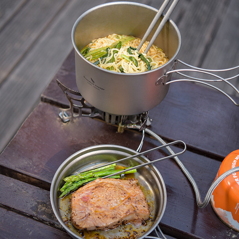 Boundless Voyage Titanium Pot  - Camping Cooking Set With Kettle review and price