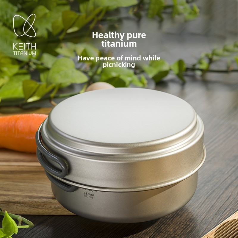 KEITH Pure Titanium 2-Piece Co - Camping Cooking Pan Set review and price