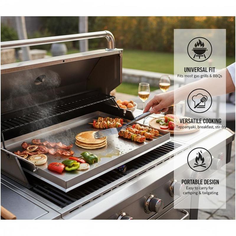 Flat Top Grill Plate 23x16 inc - Cooking Outdoor Camping review and price