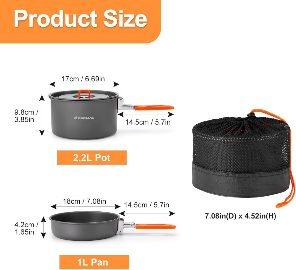 Non-Stick Camping Cookware Mes - Camping Cooking Pots And Pans review and price