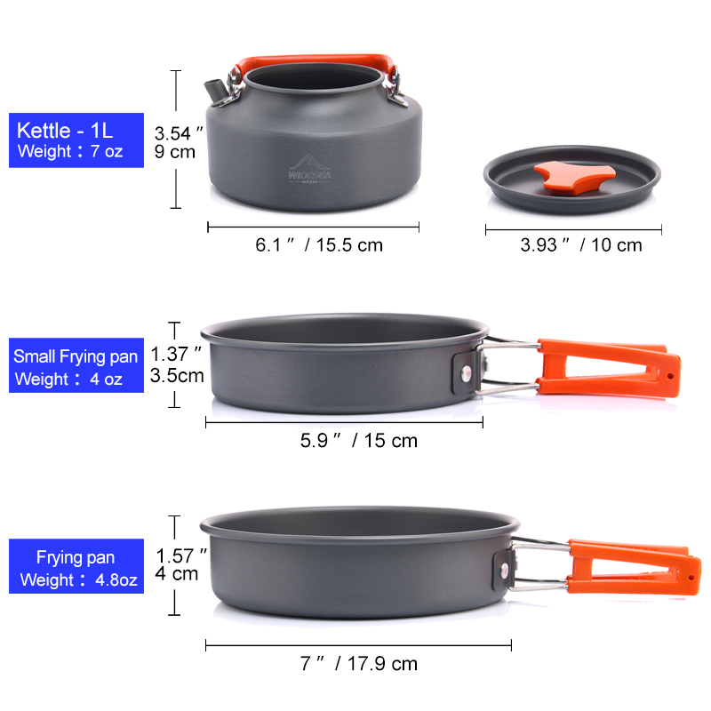 Widesea Camping Outdoor Cookwa - Camping Cooking Set With Kettle review and price