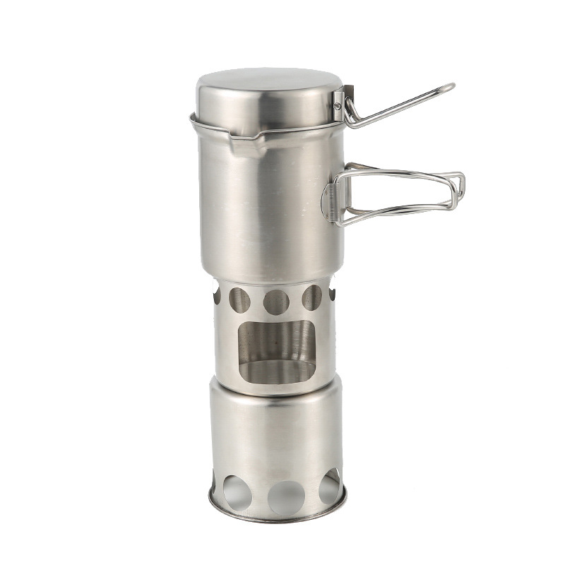 Camping Wood Stove Pot Set Pic - Camping Cooking Windshield review and price