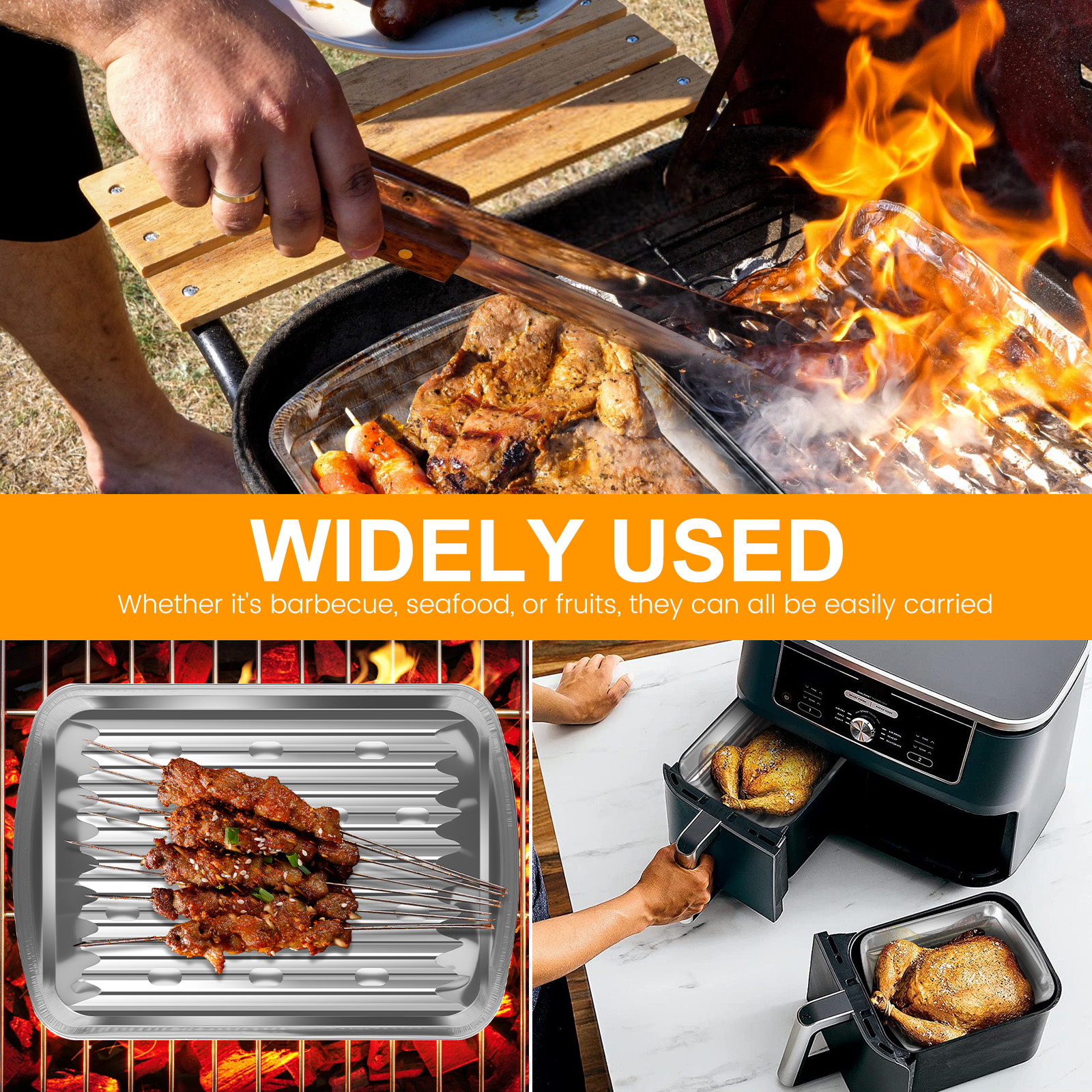 Aluminum Foil Trays Non-Stick  - Camping Cooking Food review and price