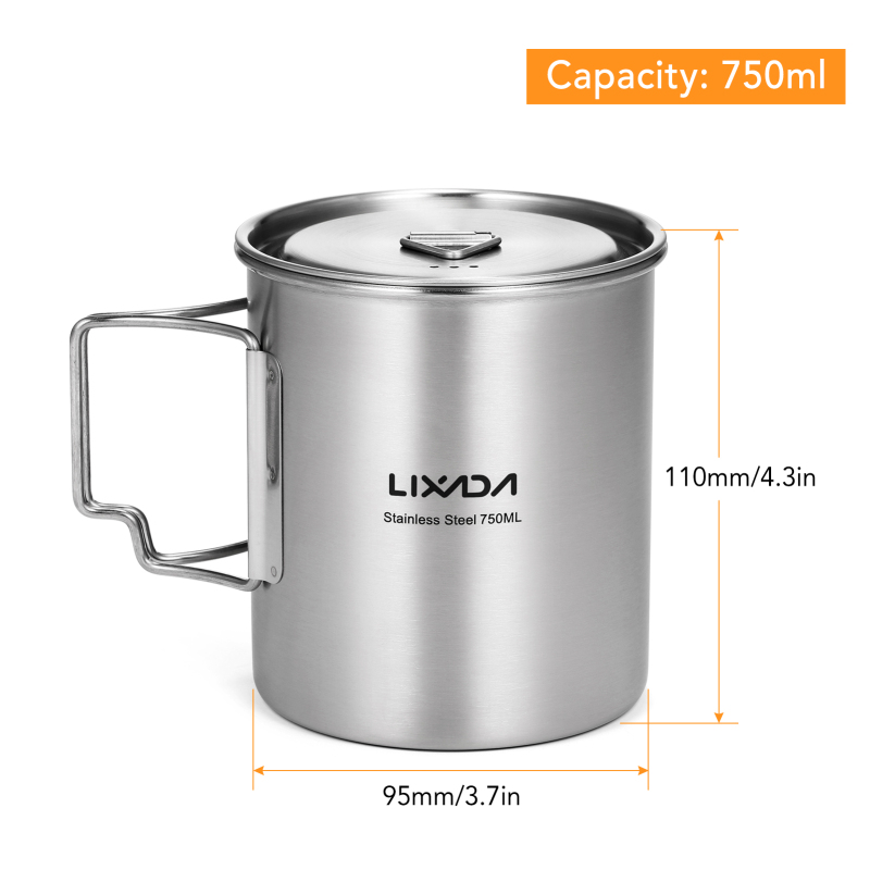 Lixada 750ml Cup Outdoor Stain - Camping Cooking Equipment Bag review and price