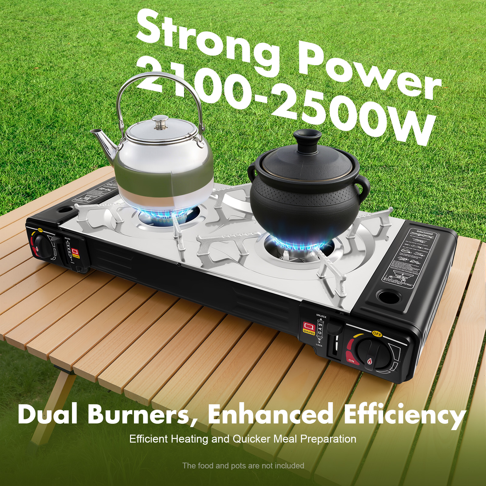 Gas Stove 2 Burner with Baking - Camping Cooking Pots And Pans review and price