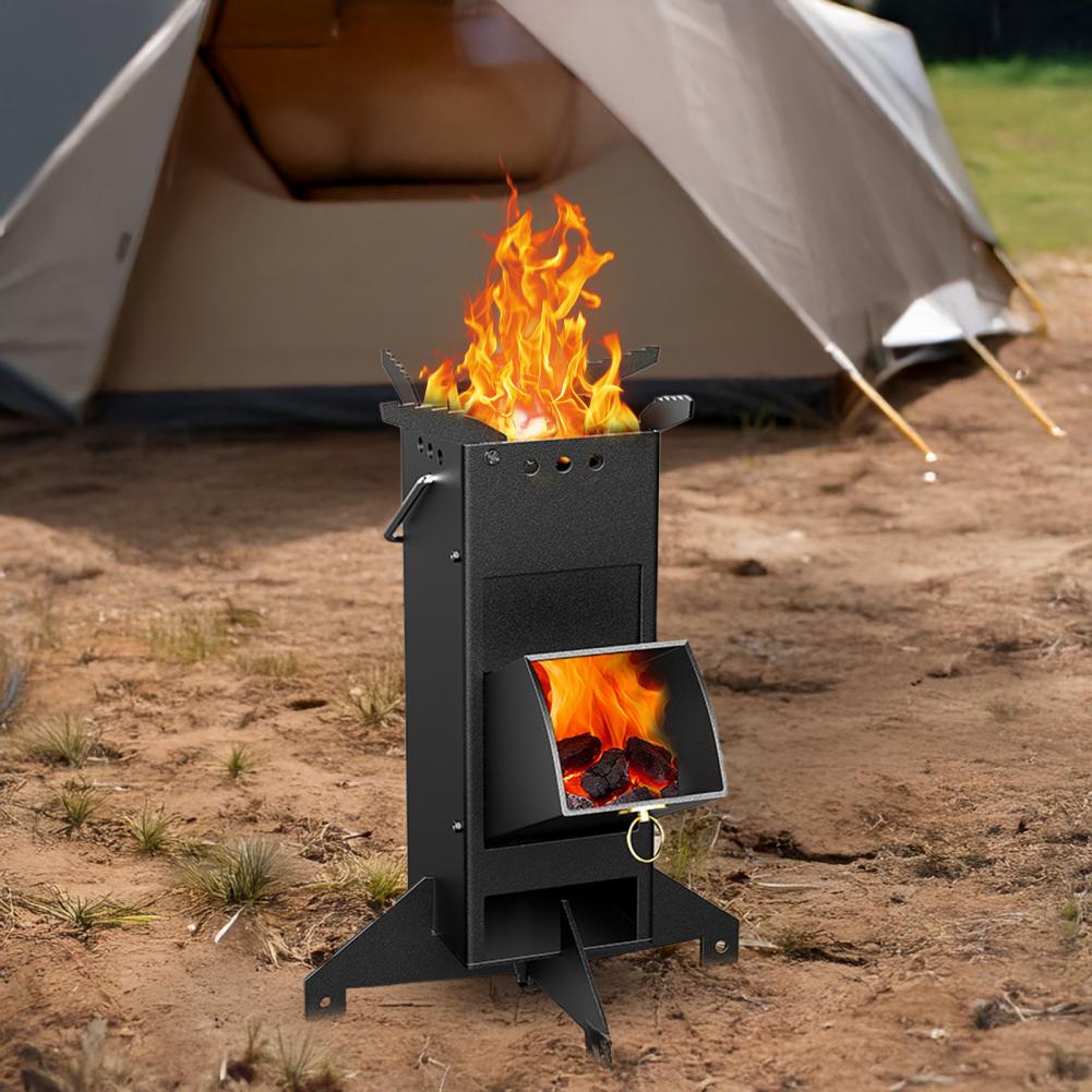 Portable Wood Burning Stove Ou - Camping Cooking Windshield review and price