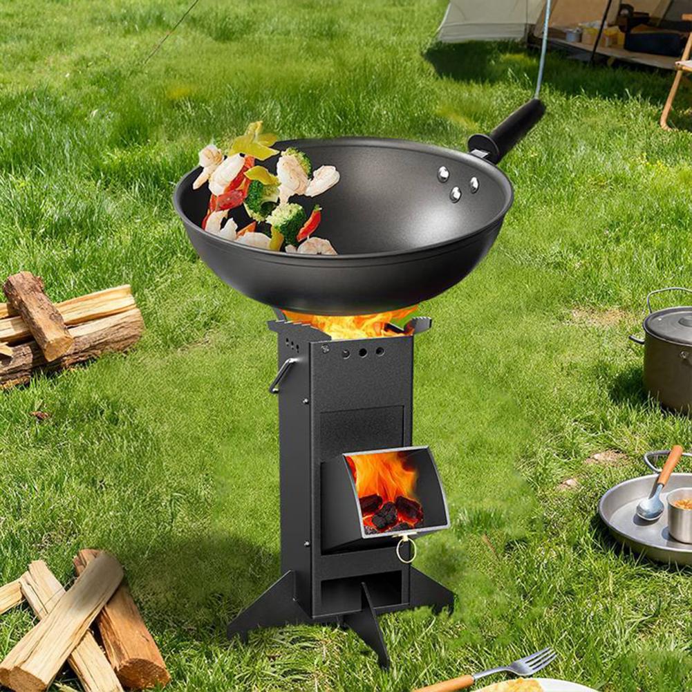 Portable Wood Burning Stove Ou - Camping Cooking Windshield review and price