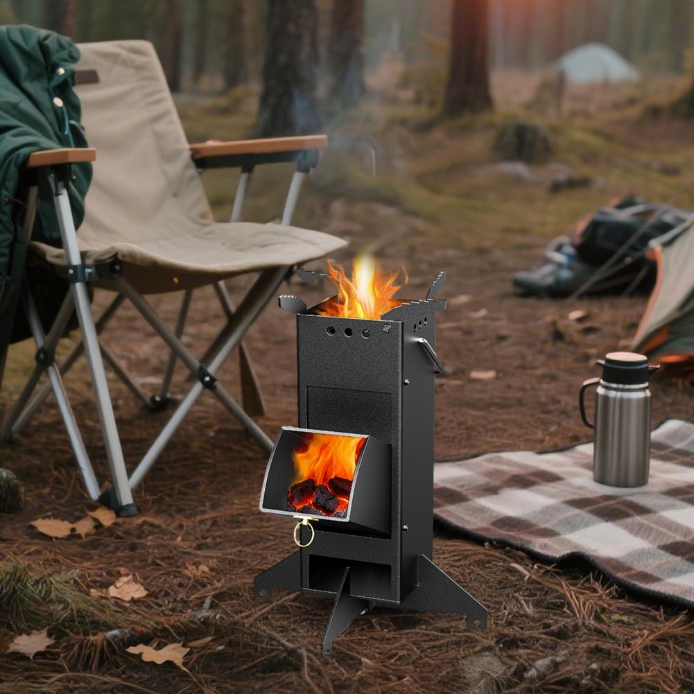 Portable Wood Burning Stove Ou - Camping Cooking Windshield review and price