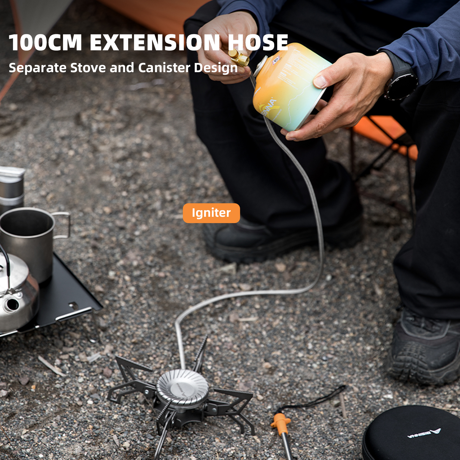 BISINNA Camping Stove 4000W Hi - Camping Cooking Windshield review and price