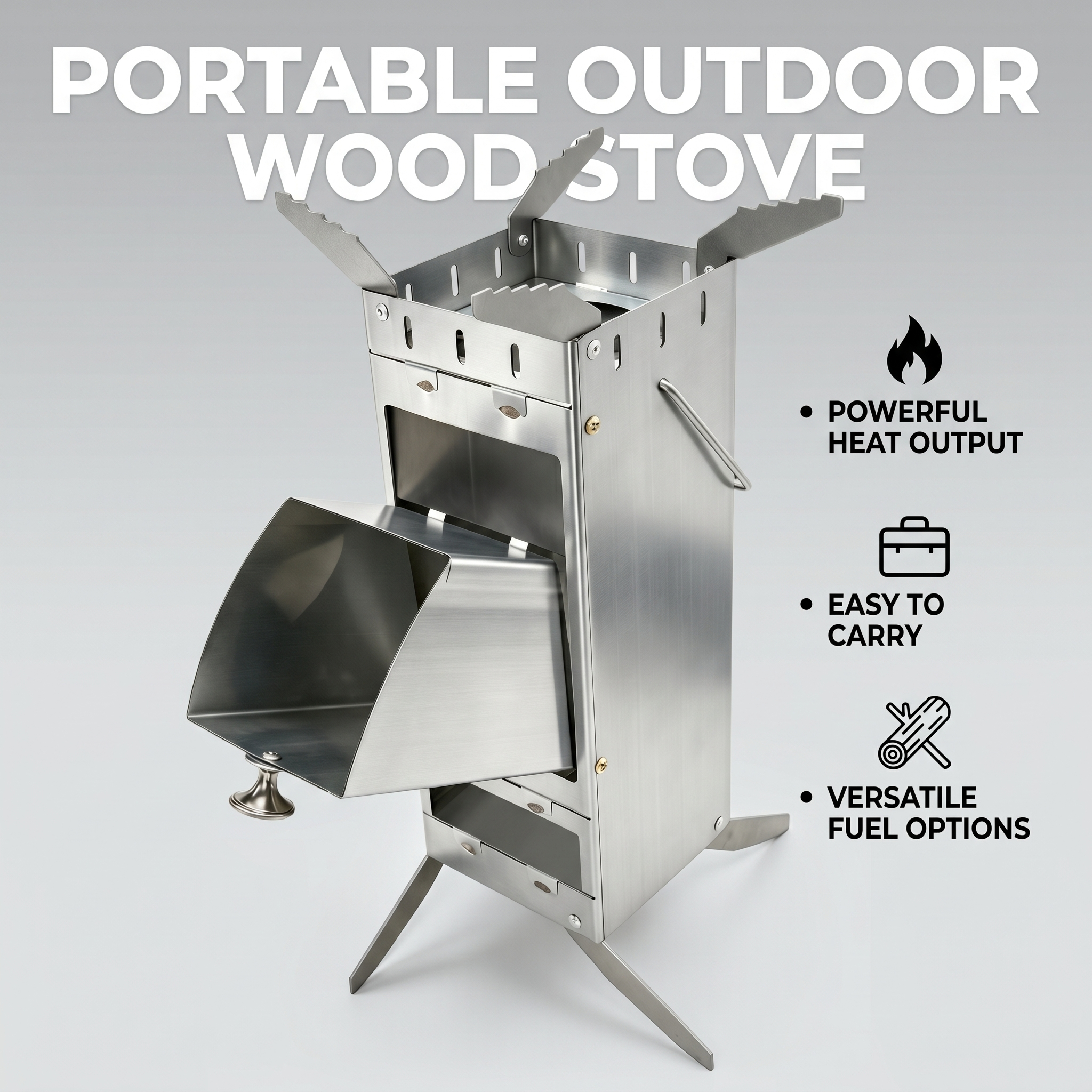Portable Foldable Rocket Stove - Camping Cooking Gadgets review and price