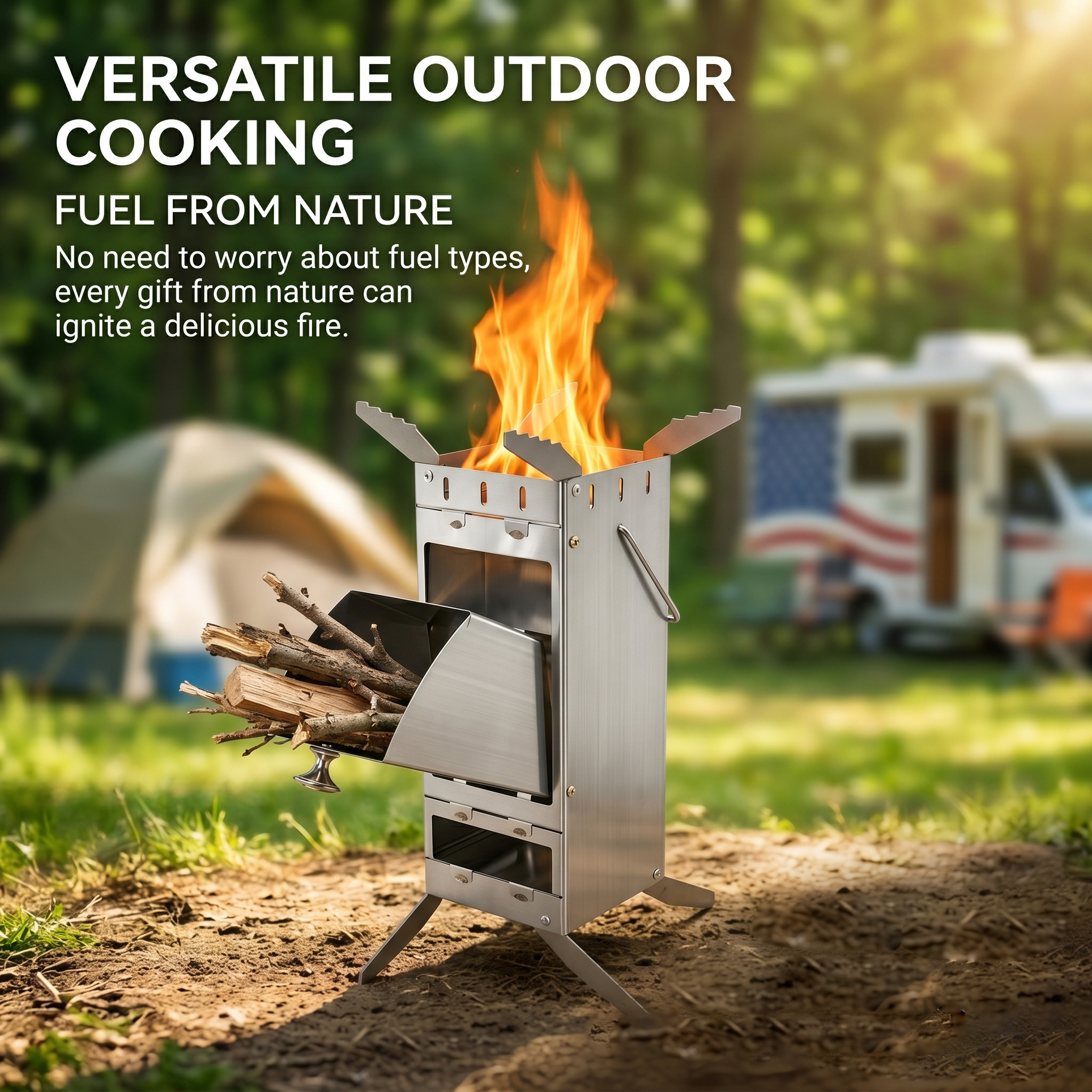 Portable Foldable Rocket Stove - Camping Cooking Gadgets review and price