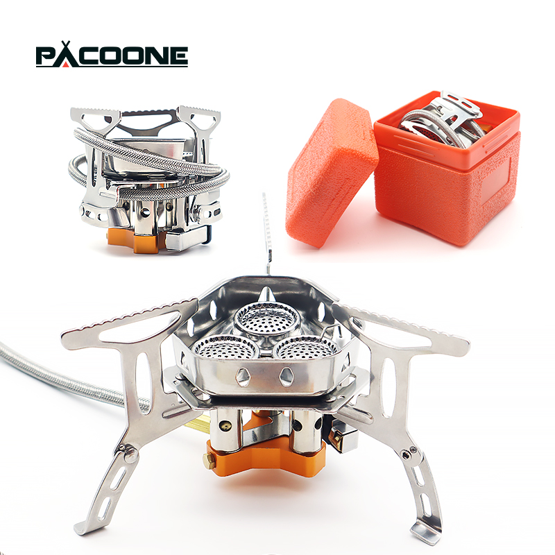 PACOONE Three Heads Gas Stove  - Camping Cooking Equipment Bag review and price