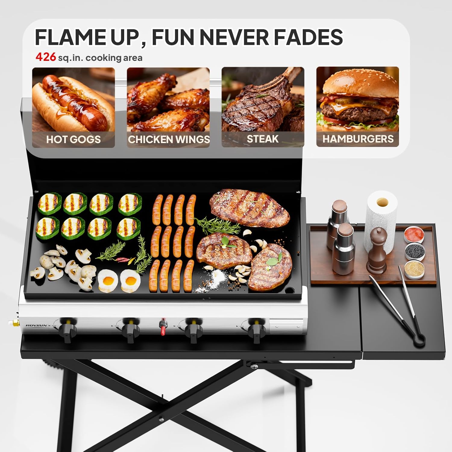 Portable Rolling Flat Top Gas  - Camping Cooking Roll review and price