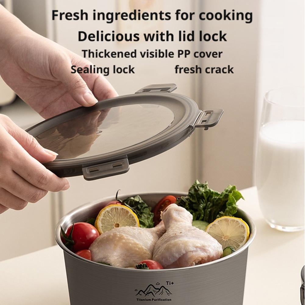 Titanium Round Food Container  - Camping Cooking Food review and price