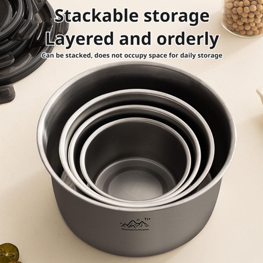 Titanium Round Food Container  - Camping Cooking Food review and price