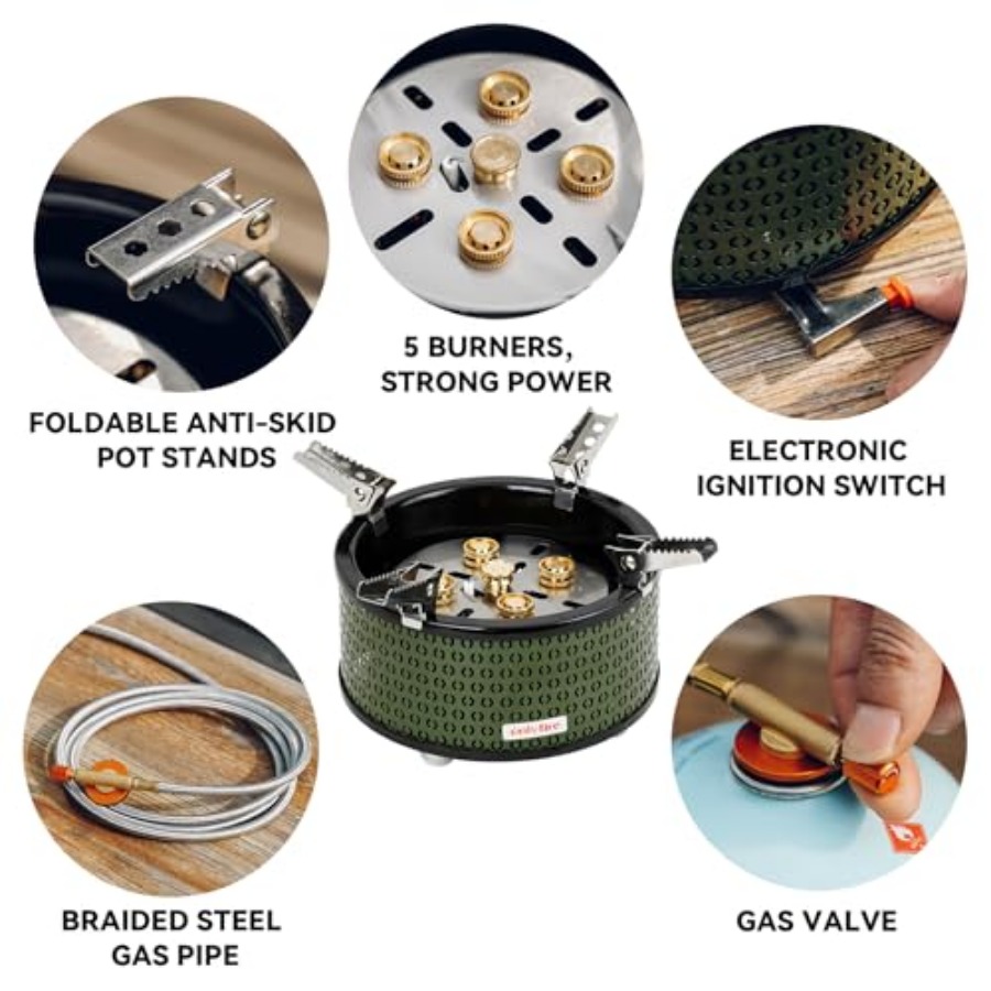 Portable Camping Gas Stove wit - Camping Cooking Windshield review and price